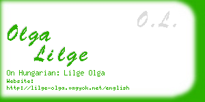 olga lilge business card